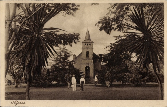 Ak Rutenganio Tansania, Blick auf eine Kirche in Ostafrika