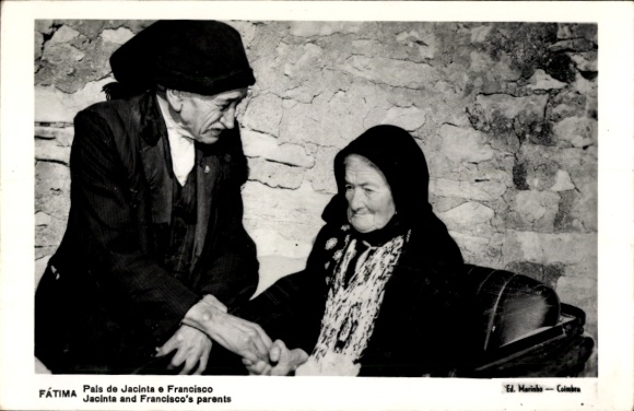 Ak Fatima Portugal, Jacinta und Franciscos Eltern