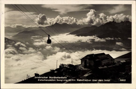 Ak Innsbrucker Nordkettenbahn, Zwischenstation Seegrube