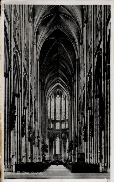 Ak Köln am Rhein, Dom Innenansicht
