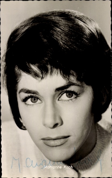 Ak Schauspielerin Marianne Koch, Portrait, Autogramm