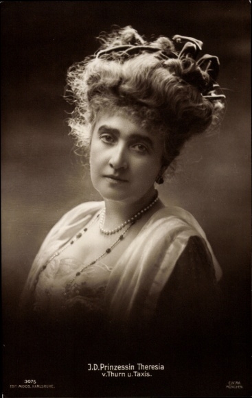 Ak Prinzessin Theresia von Thurn und Taxis, Portrait