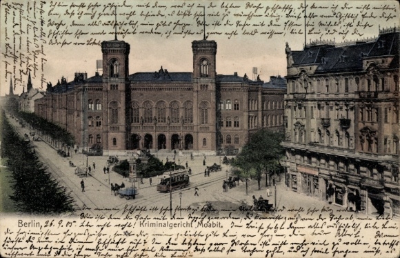 Ak Berlin Tiergarten Moabit, Kriminalgericht