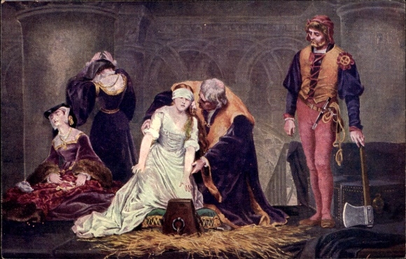Künstler Ak Historische Szene, Execution of Lady Jane Grey