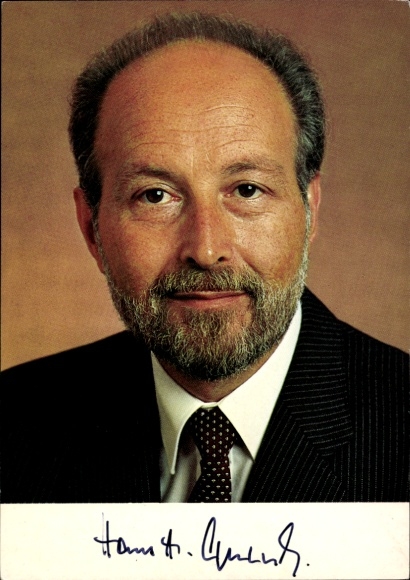 Ak Politiker Hans A. Engelhard, Portrait, Autogramm