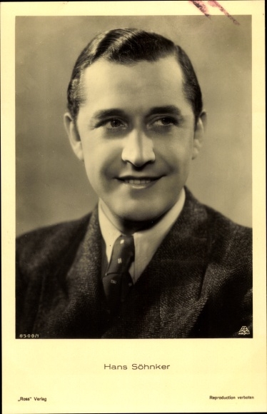 Ak Schauspieler Hans Söhnker, Portrait