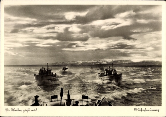 Ak Deutsche Kriegsschiffe, Ein Wetter zieht auf, Kriegsmarine