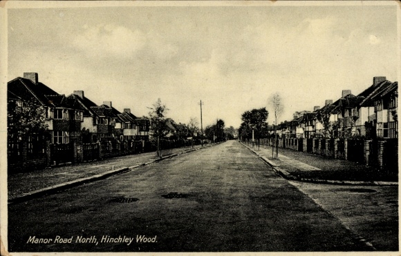 Ak Hinchley Wood Elmbridge Surrey England, Manor Road North