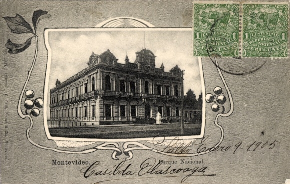 Ak Montevideo Uruguay,  aus  Parque Nacional, Abbildung eines Gebäudes