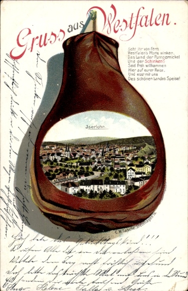 Litho Iserlohn im Märkischen Kreis, Gesamtansicht