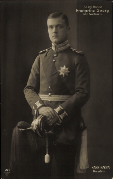 Ak Kronprinz Georg von Sachsen, Portrait