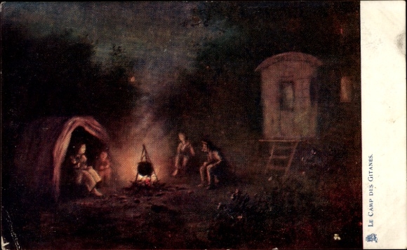 Künstler Ak Zigeunerlager