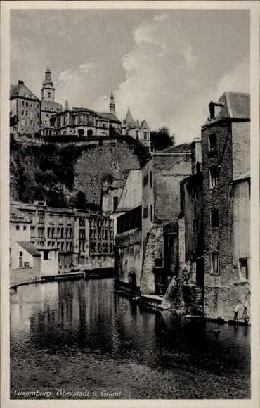 Ak Grund Luxemburg Luxembourg, Oberstadt