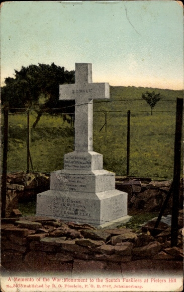 PC Johannesburg South Africa, Monument to the Scotch Fusiliers at Pieters Hill