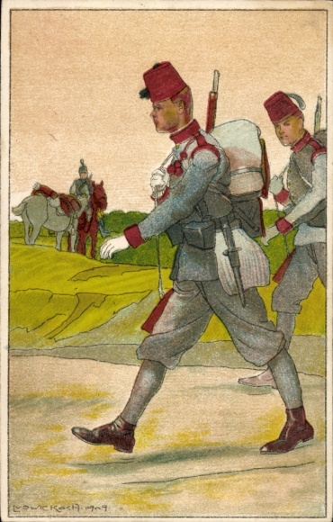 Künstler Ak Koch, Frohe Weihnachten, Fröhliches Neujahr, Kuk Soldaten in Uniform