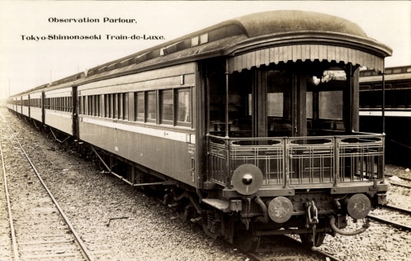 Ak Japanische Eisenbahn, Observation Parlour, Tokyo-Shimonaseki Train-de-luxe