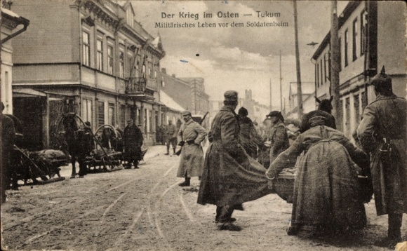 Ak Tukums Tuckum Lettland, Militärisches Leben vor dem Soldatenheim, I. WK