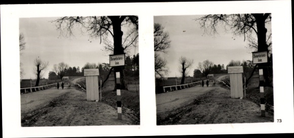 Stereo Raumbild Foto "Die Soldaten des Führers im Felde", Nr. 73, Demarkationsline von Augustow