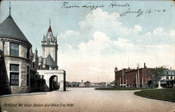 PC Portland, Maine, USA, Union Station and West End Hotel