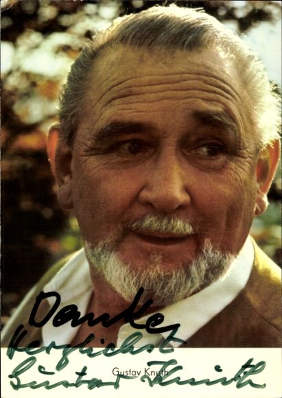 Ak Schauspieler Gustav Knuth, Portrait, Autogramm