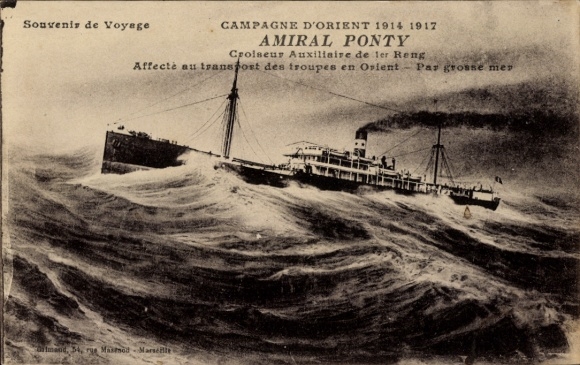 CPA SS Amiral Ponty, Croiseur Auxiliaire de Ier Rang