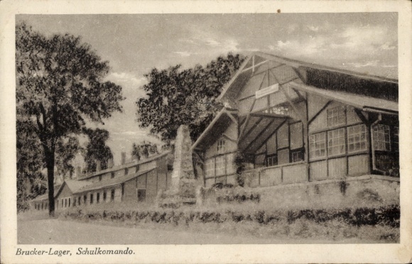 Ak Bruck an der Leitha in Niederösterreich, Brucker Lager, Schulkommando