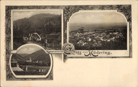 Ak Mödring Horn Niederösterreich, Gesamtansicht, Hammerschmiede