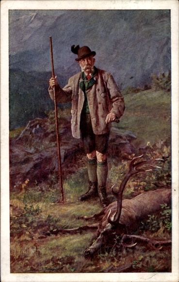 Ganzsachen Ak Kaiser Franz Joseph I., Internationale Jagdausstellung Wien 1910, Hirsch