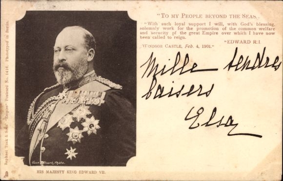 Ak Edward VII, König von Großbritannien, Portrait in Uniform, Orden