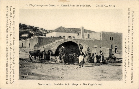 Ak Nazaret Nazareth Israel, Brunnen der Jungfrau