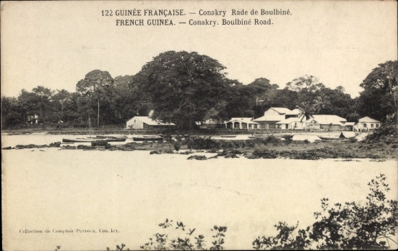 Ak Conakry Guinea,  Rade de Boulbiné, französische Kolonie