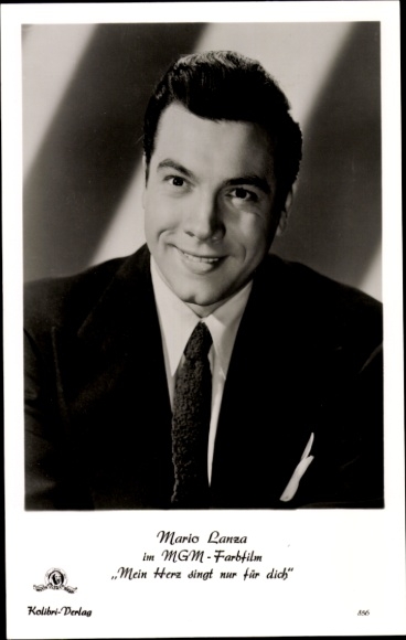 Ak Schauspieler Mario Lanza, Portrait, Mein Herz singt nur für dich, Portrait