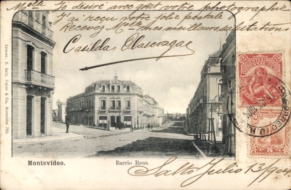 Ak Montevideo Uruguay,  Barrio Reus