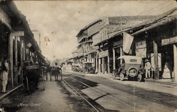 Ak Pettah Sri Lanka Ceylon, Hauptstraße