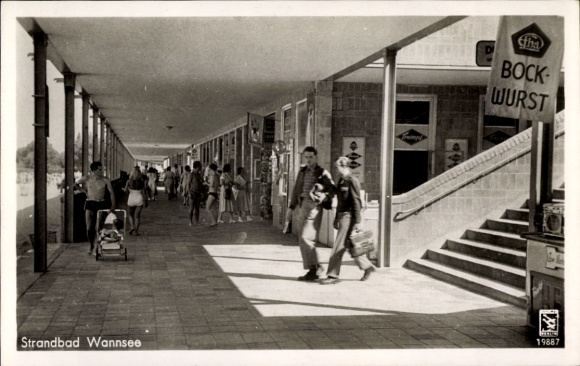 Ak Berlin Zehlendorf Wannsee, Strandbad