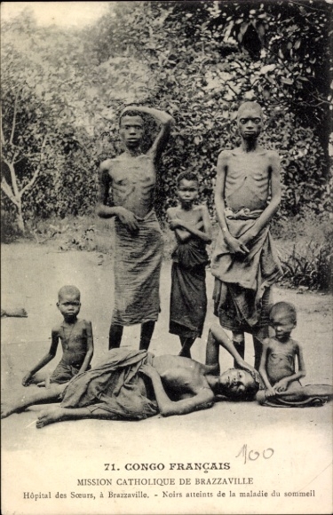 Ak Brazzaville Franz. Kongo, Mission Catholique, Hopital des Soeurs, maladie du sommeil