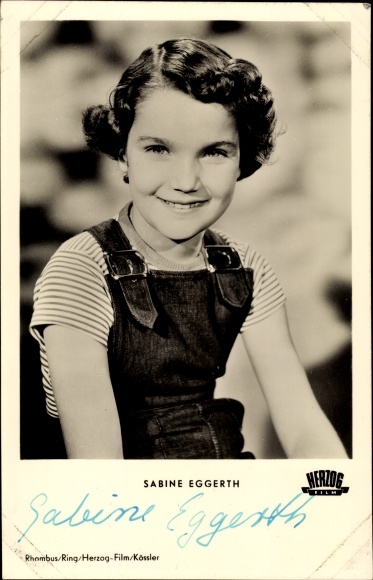 Ak Schauspielerin Sabine Eggerth, Portrait, Autogramm, Pünktchen und Anton