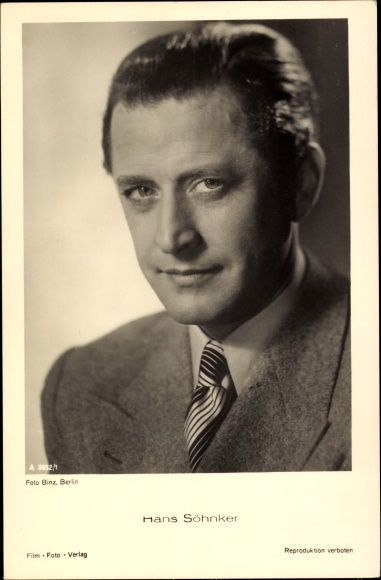 Ak Schauspieler Hans Söhnker, Portrait