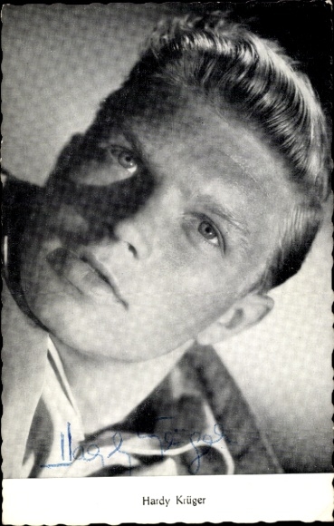Ak Schauspieler Hardy Krüger, Autogramm