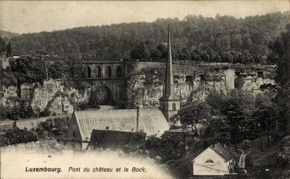 CPA Luxembourg, Pont du château et le Bock