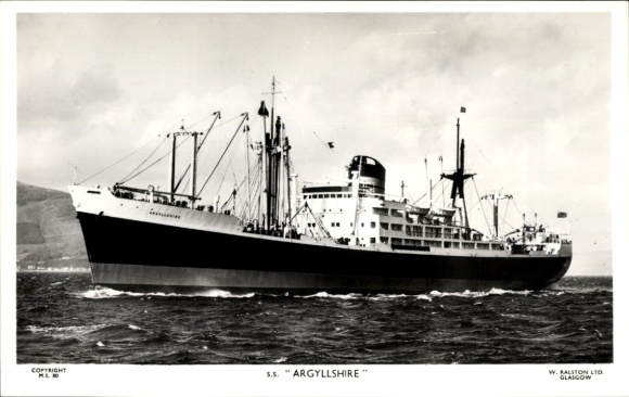 Foto Frachtschiff S.S. Argyllshire