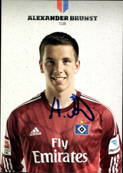 Autogrammkarte Fußballer Alexander Brunst, Hamburger SV, Autogramm