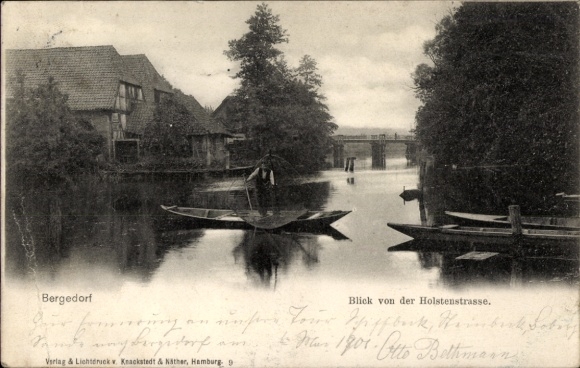 Ak Hamburg Bergedorf, Blick von der Holstenstraße