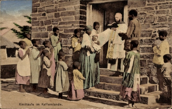 Ak Afrika, Kindtaufe im Kaffernlande, Aloysianum