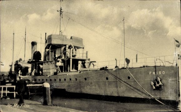 Ak Niederländisches Kriegsschiff, Hr.Ms. Friso