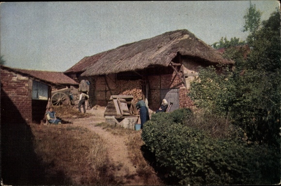 Ak Aus Deutschlands Gauen Serie II, An der Holländischen Grenze, Bauernhof