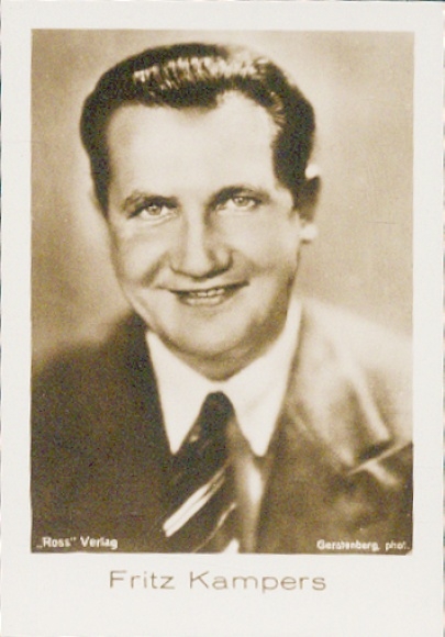 Sammelbild Schauspieler Fritz Kampers, Portrait, Bild Nr. 492