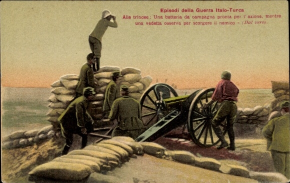 Ak Italienisch-Türkischer Krieg, Batteria da campagna