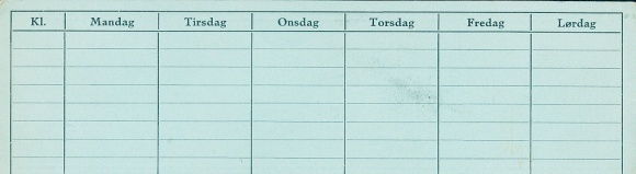 Stundenplan, Lesezeichen, Buchhandlung Einar Harck, Dänemark