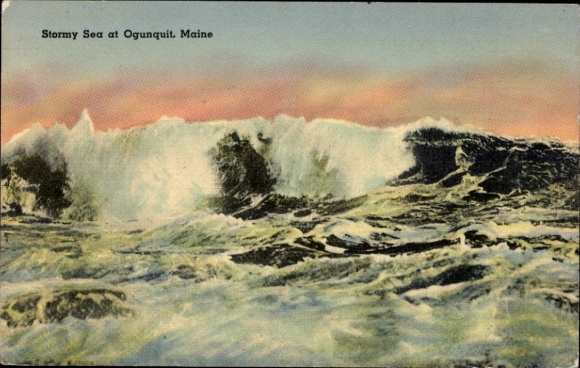 Ak Ogunquit Maine USA, stürmische See
